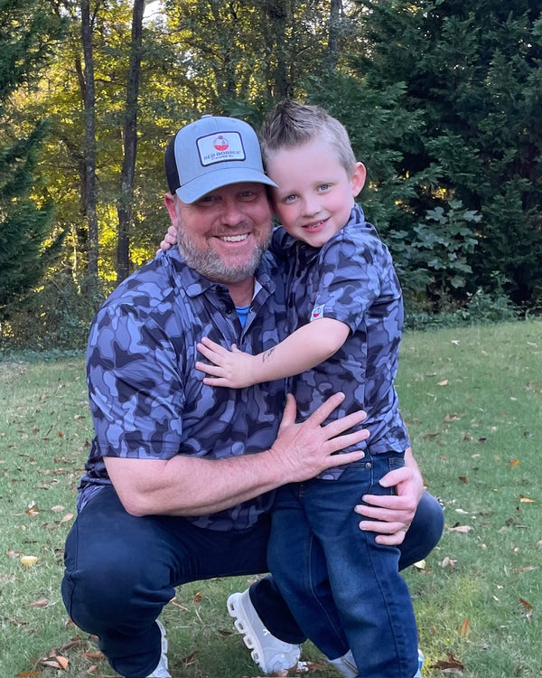 Youth Black Camo - RED BOBBER Golf Shirt 90% Polyester+10% Spandex